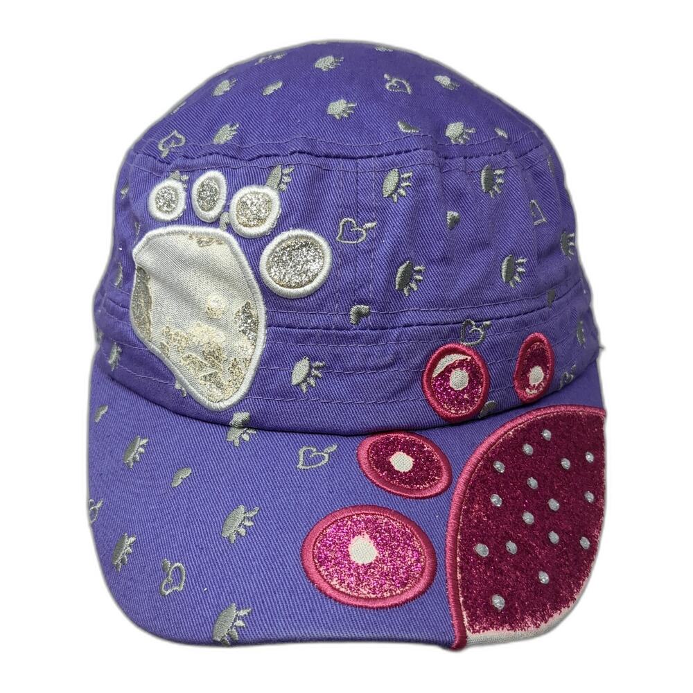 Nexgen Cadet Army Cap Purple One Size Adjustable Embroidered Paw Cotton